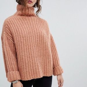 Free People Fluffy Fox Wool & Baby Alpaca Sweater